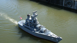 Illustration for article titled Unique jet driven mini battleship replica on Ebay
